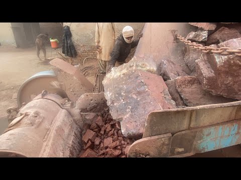 Giant Stone Crusher in Action 💪 Crushing Huge Rocks with Power | Heavy Construction Machine Work”….