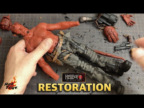 Rescuing a Hellboy II Figure Falling Apart from Flaking