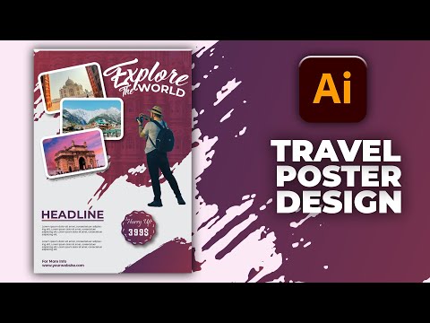 Illustrator CC Tutorial | Graphic Design | Travel Poster Design