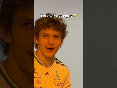 Kimi and Bono start a prank war #MercedesF1 #KimiAntonelli #F1 #Bono #Prank