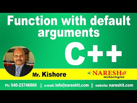 Function with default arguments in C++ | C ++ Tutorial | Mr. Kishore