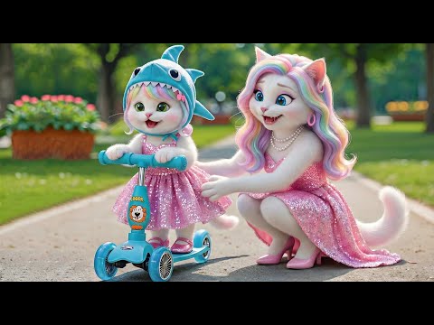 Mama Cat Works Hard to Buy Shark Hat for Kitten’s Dream Comes True 🐾🧢🦈. | AI Cat Story