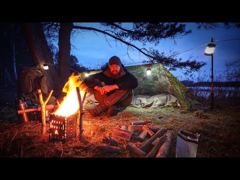 24H Biwak am See mit neuer Ausrüstung - Biwaksack Tarp Messer Stockbrot - Overnighter Übernachtung