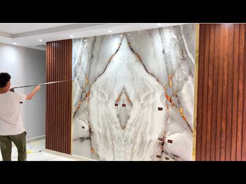 Professional Installation of Open Book Marble & Wood Alternatives Using Turkish Silicone