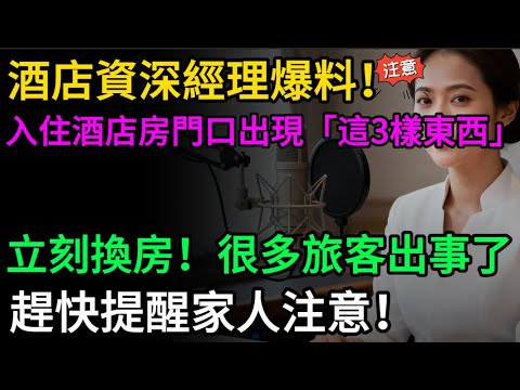 警告！酒店門口的這3樣東西千萬別碰！15年酒店經理揭秘3大「危險暗號」，90%的人都不知道！#酒店安全 #旅遊安全 #防盜 #防騙 #個人安全 #住宿安全 #旅行技巧 #安全知識 #自保 #酒店經理
