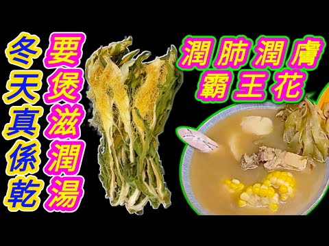 霸王花🌾滋潤湯🥣Night blooming cereus soup with fresh yam and dried figs👍