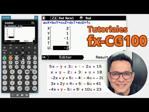 Sistema de ECUACIONES de 5x5. APRENDE A USAR TU CALCULADORA Casio fx-CG100