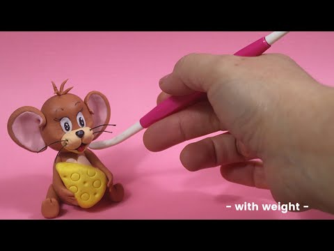 Making JERRY out of fondant or clay - cake topper - Tom & Jerry