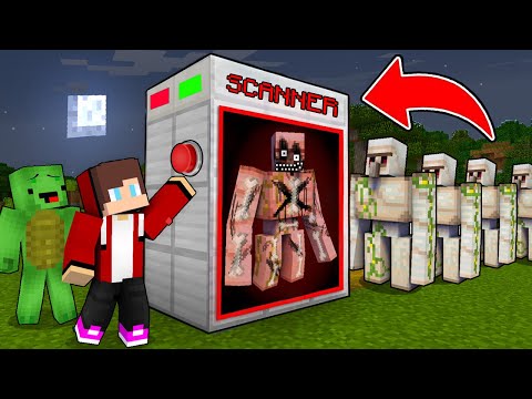 JJ and Mikey Made a SCANNER To Find The SCARY GOLEM