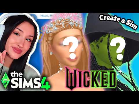 recreating Glinda and Elphaba from WICKED in The Sims 4