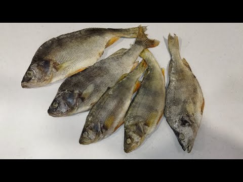 Dried salted perch. Dried fish at home