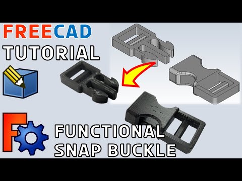 FreeCad Tutorial #12 | Design a functional Snap Buckle in FreeCAD for 3D Printing