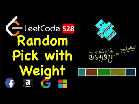 Random Pick With Weight | LeetCode 528 | C++, Java, Python