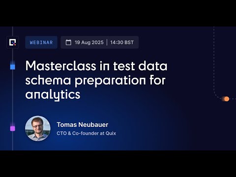 Master class in test data schema preparation for analytics