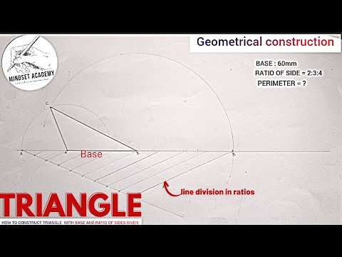 How to Construct a Triangle with Base, and ratio of sides given