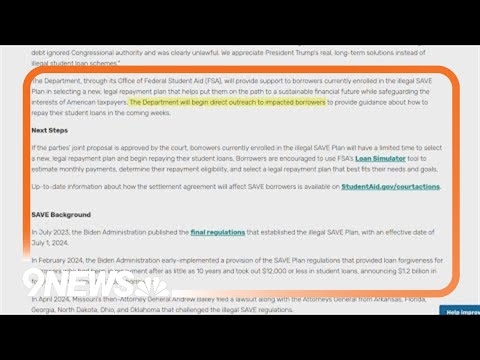 Trump administration moved to end SAVE student loan program