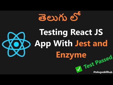 How to Test React App With Jest and Enzyme In Telugu