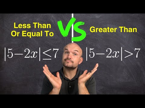 Solving Absolute Value Inequalities (what's the difference)
