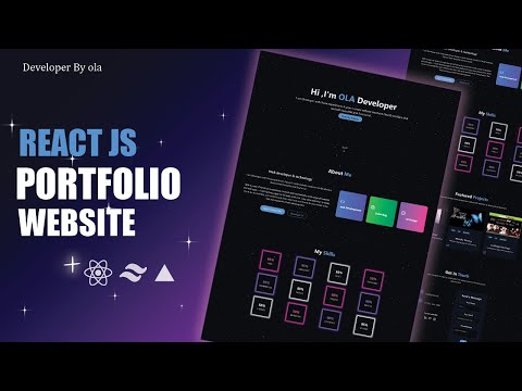 Build And Deploy a Modern Personal Portfolio with ReactJS and TailwindCSS | React Beginner Tutorial