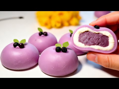 How to Make Soft & Chewy Taro Cream Mochi (Easy Dessert Recipe)