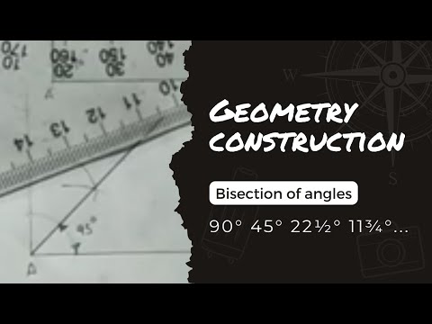 How to bisect angles using 30°, 45° and 60° set square as basics. part 1