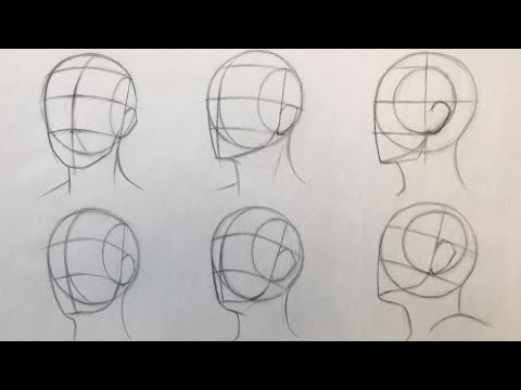 How to Draw Head in different angles using Andrew Loomis method Part 2- TURN ON SUBTITLES