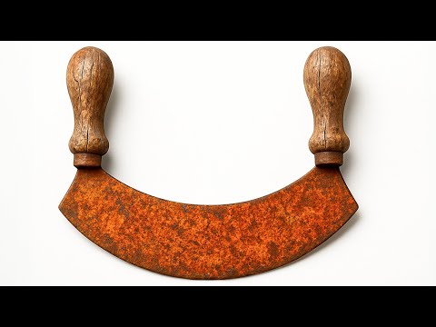 RESTORATION of A Rusty Old Mezzaluna Knife!