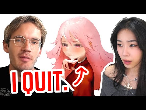 PEWDIEPIE'S ART PROGRESS MAKES ME WANT TO QUIT (artist reacts)