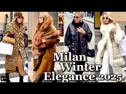Milan Winter Elegance 2025 | Italian Street Fashion & Winter Sale 2025 | Trendy Outerwear in Milan