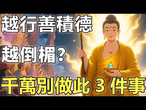 越行善積德越倒楣？地藏菩薩揭秘：此3件事千萬別做，只會把積攢的好運都給別人！【輪回|因果|積德】