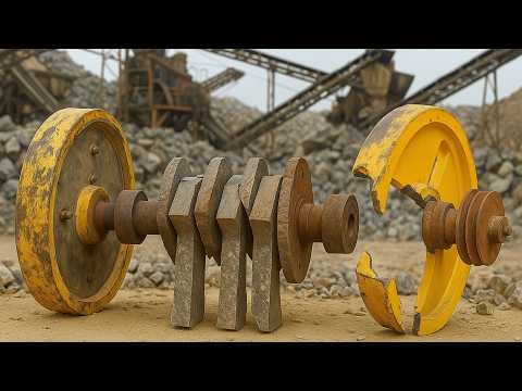 Inside the Factory: How Lathe Experts Rebuilt a Completely Broken Stone Crusher Shaft & Rotor Plates