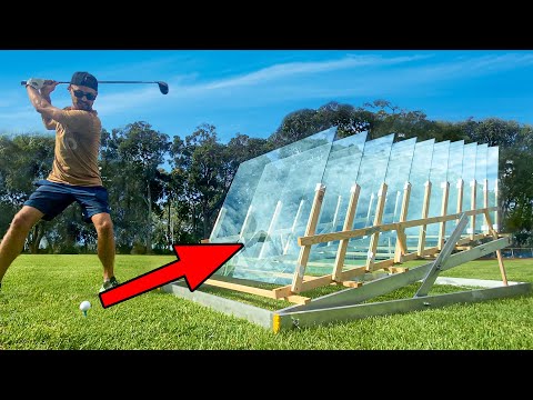 How Many Glass Windows Stops a Golf Ball???