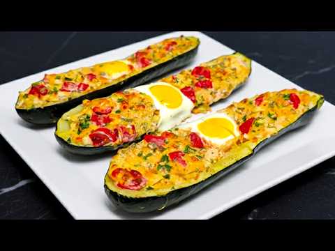 Stuffed Zucchini with Eggs! So Delicious You Will Cook It Every Day!