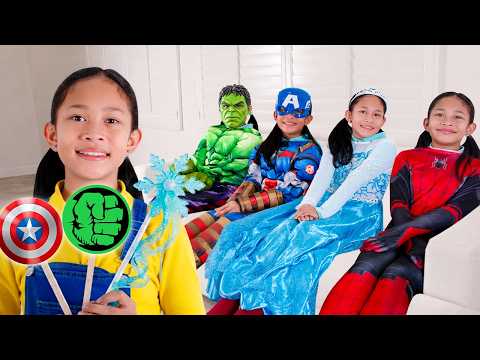 Andrea Becomes Superheroes to Save the Toys!