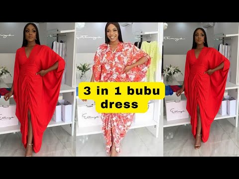 How to cut and sew Bubu with  draw string #bubu #ruchedbubu #3in1bubudress
