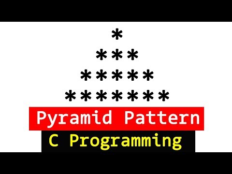 Pyramid Pattern Printing Program in C Programming Language | Tutorial for Beginners