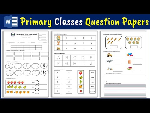 How to create nursery class question paper in ms word | Complete Tutorial