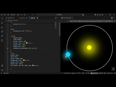 CREATING SOLAR SYSTEM🌞USING#html#css#java#coding 