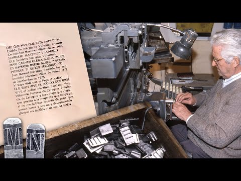 THE LINOTIPIA of the 19th century. Composition of TEXTS, PRINTING and complex OPERATION