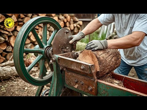 Fastest Automatic Firewood Processing Machine | Woodworking #6
