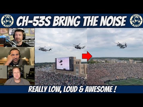 USMC Heavy Metal at Notre Dame – CH-53 Flyover Reaction
