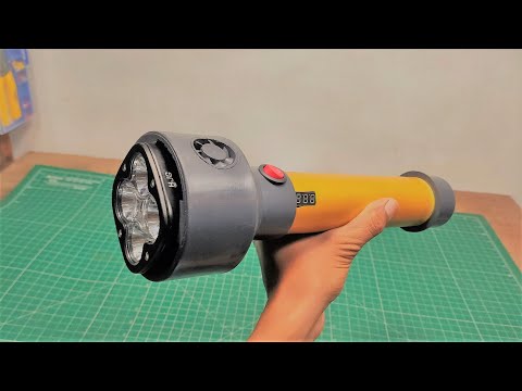 How to make Powerful Rechargeable Emergency LED Torch Light | DIY LED Torch Light at Home