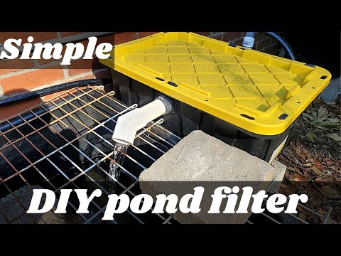 Super simple DIY pond filter build #aquaponics #pond