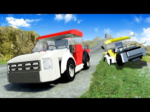 Realistic LEGO CARS Down a Mountain in BeamNG Drive!