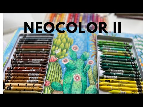 How I use  Neocolor 2 on a coloring page / Adult Coloring