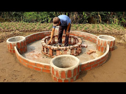 Make a Special Fish Tank from Brick and Cement