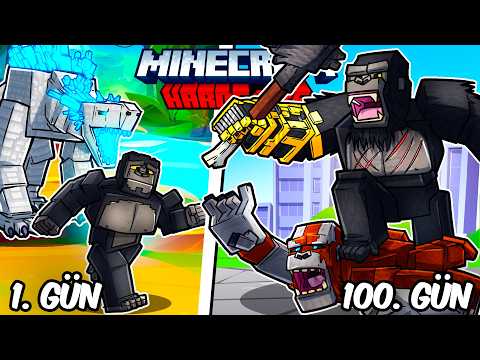 Hardcore Minecraft'ta KONG Olarak 100 Gün Geçirmemin Hikayesi...