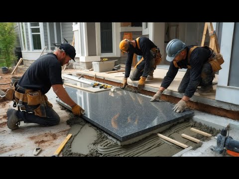 Granite Cladding Process For Steps & Column Bases – Create a Luxurious Highlight For The Facade