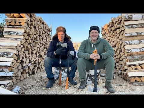 How to split a year's supply of firewood in an hour and a half and stay on your feet!