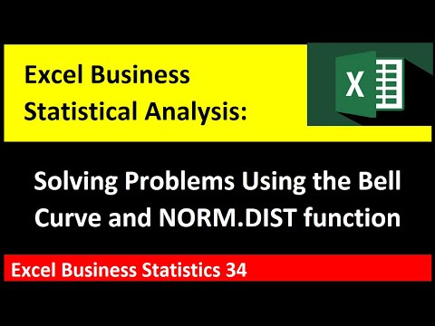 Excel Statistical Analysis 34: Answering Probability Questions With NORM.DIST Function